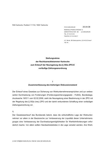 gibt es die vollständige Stellungnahme als .pdf Dokument zum ...