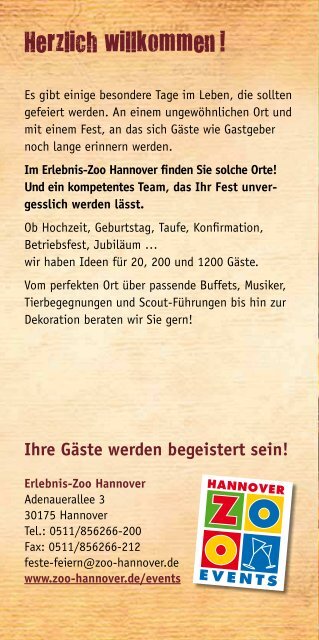 Event-Flyer - Zoo Hannover