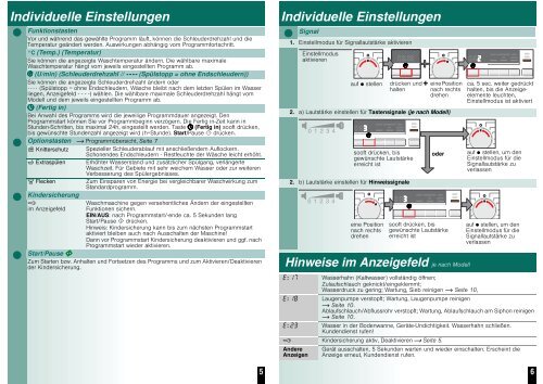 Individuelle Einstellungen Ihre Waschmaschine Vorbereiten ...