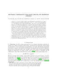 BOUNDING COHOMOLOGY FOR FINITE GROUPS AND ...