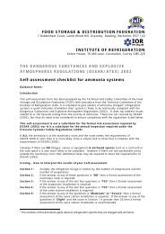 Ammonia systems self assessment checklist for DSEAR - Institute of ...