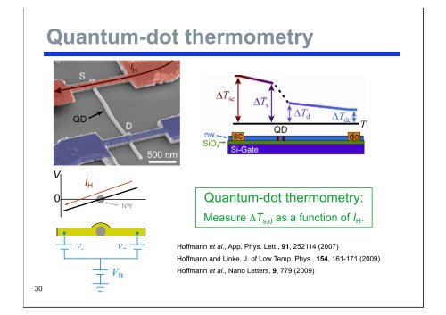 Nanothermoelectrics - Lund Circuit Design Workshop