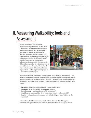 II. Measuring Walkability: Tools and Assessment - City of Kansas ...