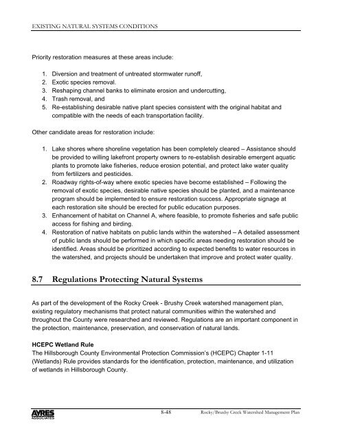 Rocky Brushy Creek Watershed Mgmt. Plan (2007) -- Part 2