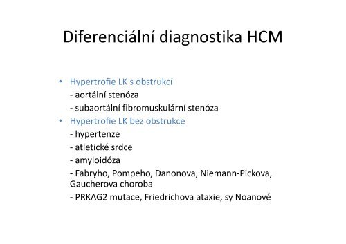 HypertrofickÃ¡ kardiomyopatie â prof. MUDr. Josef Veselka, CSc ...