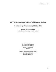 Activating Children's Thinking Skills - Teaching and Learning ...