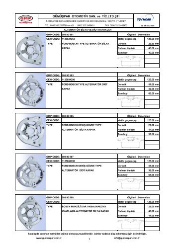 ALTERNATOR DIODE-BEARING COVERS.pdf - gÃ¼mÃ¼Åpar