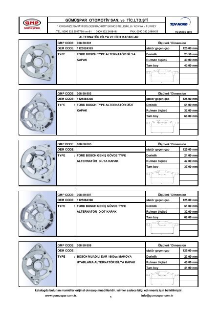 ALTERNATOR DIODE-BEARING COVERS.pdf - gÃ¼mÃ¼Åpar