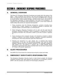 SECTION V - EMERGENCY RESPONSE PROCEDURES