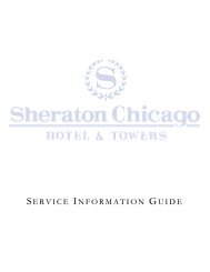 Sheraton Chicago Service Information Guide