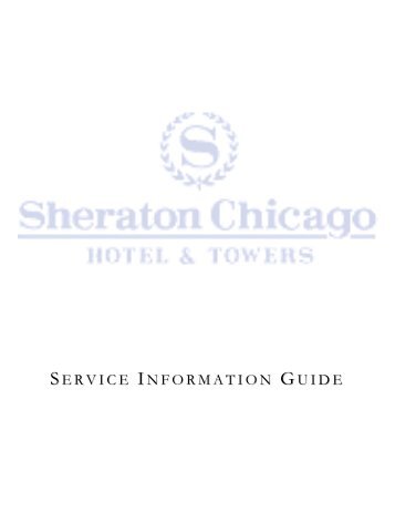 Sheraton Chicago Service Information Guide