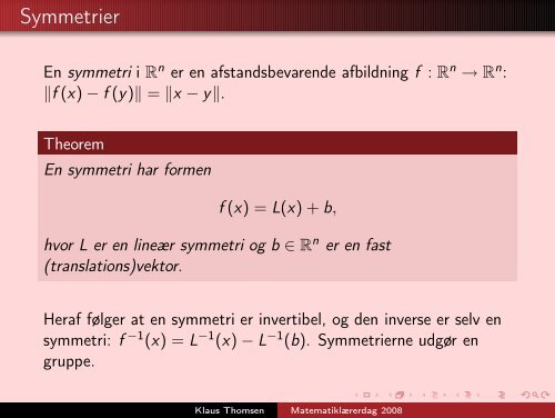 Matematiklوrerdag 2008 - Institut for Matematik - Aarhus Universitet