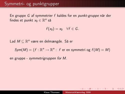 Matematiklوrerdag 2008 - Institut for Matematik - Aarhus Universitet