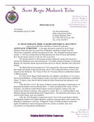 St. Regis Mohawk Tribe Acquires Historical Document - Saint Regis ...