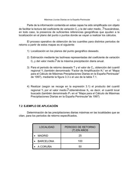 MÃ¡ximas lluvias diarias en la EspaÃ±a Peninsular