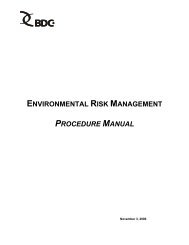 ENVIRONMENTAL RISK MANAGEMENT PROCEDURE MANUAL