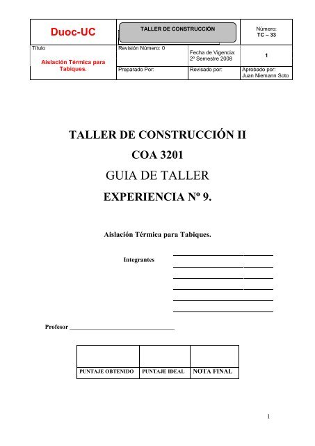 GUIA DE TALLER - Biblioteca - Duoc UC