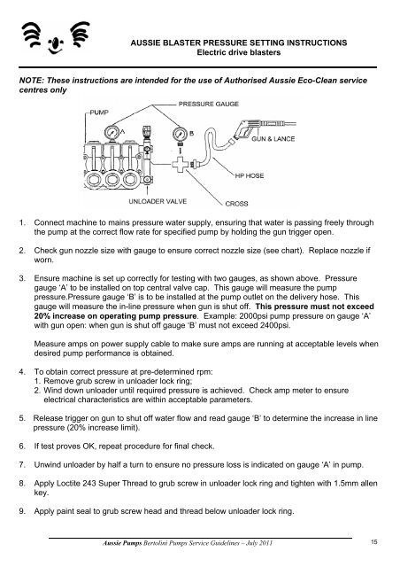 Aussie Blasters Service Fundamentals (pdf - 4.30MB) - Aussie Pumps