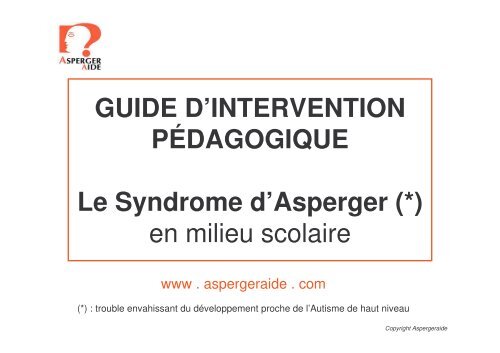 Le syndrome d'Asperger - PDF - Handiplace