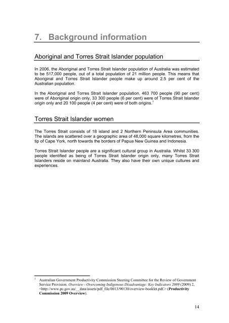 Australian Aboriginal and Torres Strait Islander Women's Parallel ...