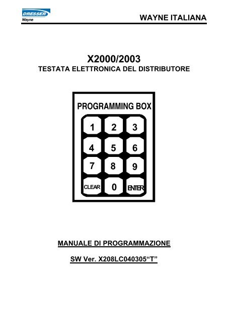 MANUALE DI PROGRAMMAZIONE TESTATA ... - ERREMA Srl