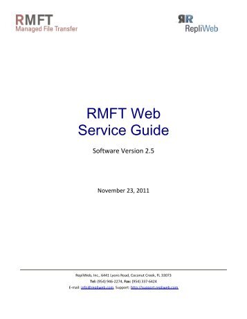 RMFT Web Service Guide - Attunity