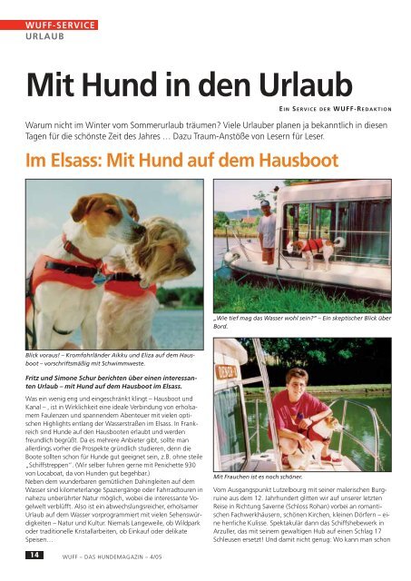 Mit Hund in den Urlaub - WUFF - online