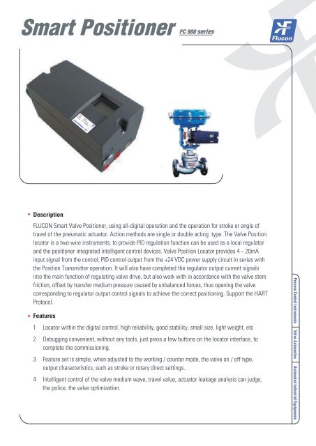 Smart Positioner FC 900 series - Flucon Automation Inc.