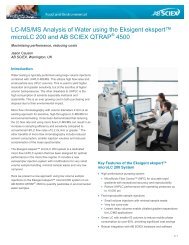 AB SCIEX LC-MS/MS Analysis of Water using the Eksigent ekspert ...