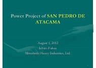 Power Project of SAN PEDRO DE ATACAMA