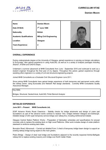 CURRICULUM VITAE â HENDRIE BARBOUR - MHB Consultants