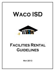 Facilities Rental Guidelines - Waco ISD