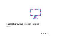 Fastest growing telco in Poland - Netia SA