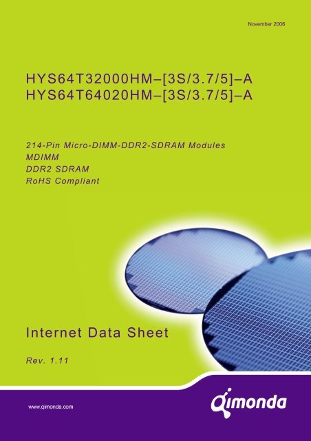 214-Pin Micro-DIMM-DDR2-SDRAM Modules MDIMM DDR2 ... - UBiio