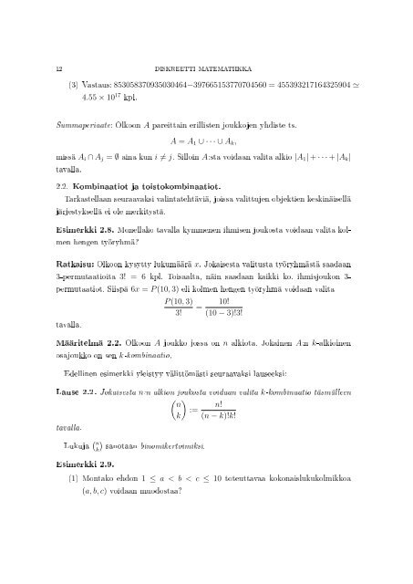 DISKREETTI MATEMATIIKKA