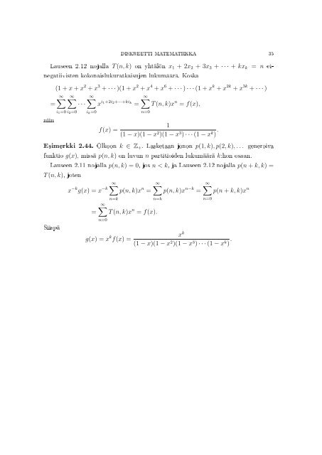 DISKREETTI MATEMATIIKKA