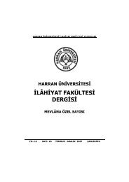 Ä°LÃHÄ°YAT FAKÃLTESÄ° DERGÄ°SÄ° - Ä°lahiyat FakÃ¼ltesi - Harran ...