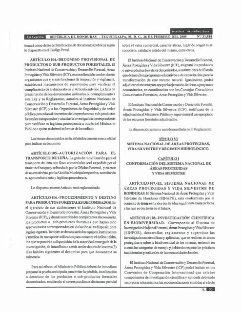 LEY FORESTAL Y AREAS PROTEGIDAS.pdf - ICF