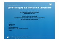 Stromerzeugung aus Windkraft in Deutschland