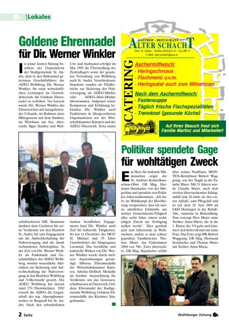 Seite - Wolfsberger Zeitung - Das Regionalmagazin für das Lavanttal