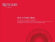 Public Affairs - Rutgers University-Camden - Rutgers, The State ...