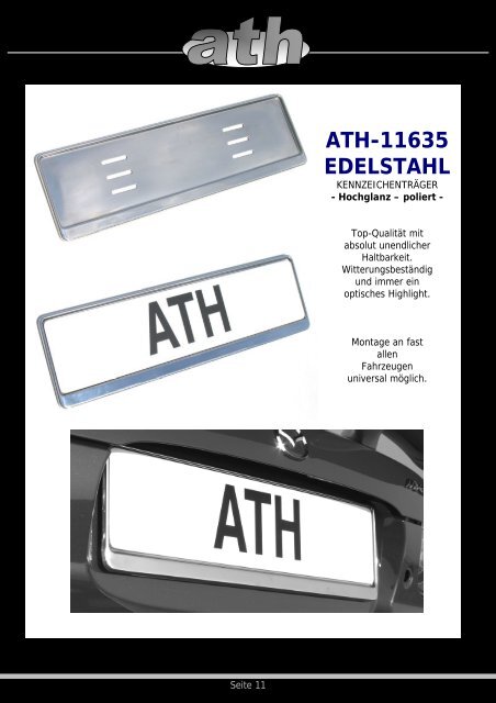 Bildprospekt - ATH, Hinsberger Products GmbH