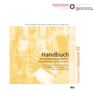 Handbuch zur Anwendung von SAFE - Wuppertal Institut