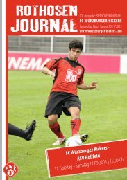 die spiele der Kickers-u17 2011 / 2012 - Würzburger Kickers