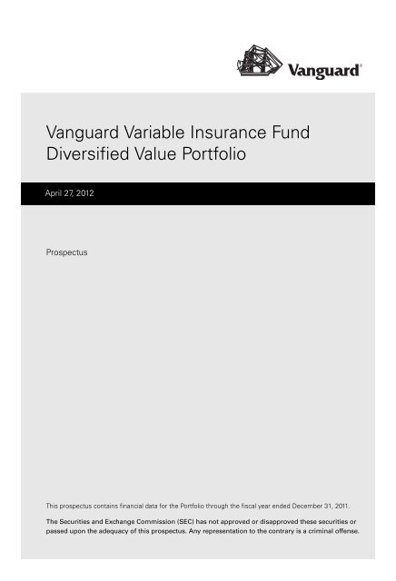Vanguard Variable Insurance Fund Diversified Value Portfolio ...
