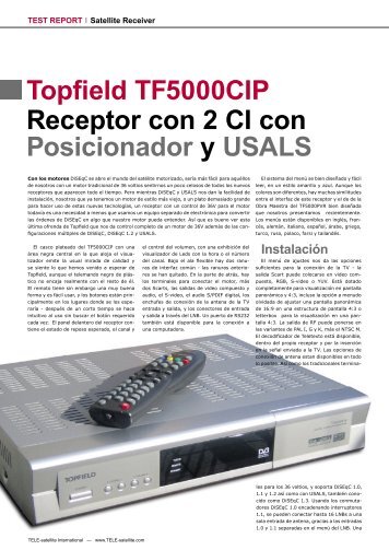 Topfield TF5000CIP Receptor con 2 CI con Posicionador y USALS