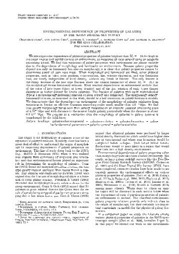 DraFt vErsion FEbruary 27, 2007 Preprint typeset using LATEX style ...