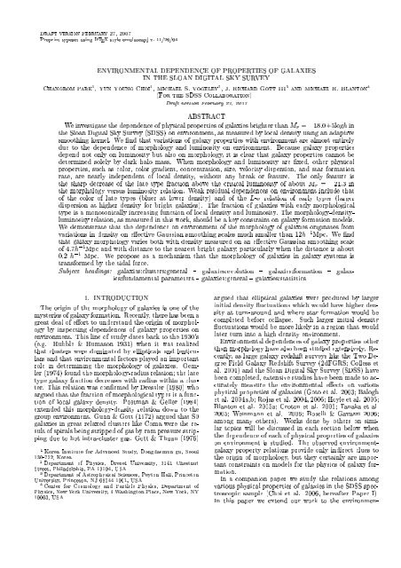 Draft Version February 27 07 Preprint Typeset Using Latex Style