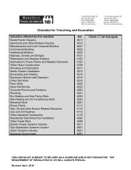 Checklist for Trenching and Excavation - WorkSafeNB