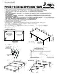 VersaliteÂ® Seated Band/Orchestra Risers - Wenger Corporation